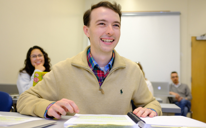 Moot Court student smiling