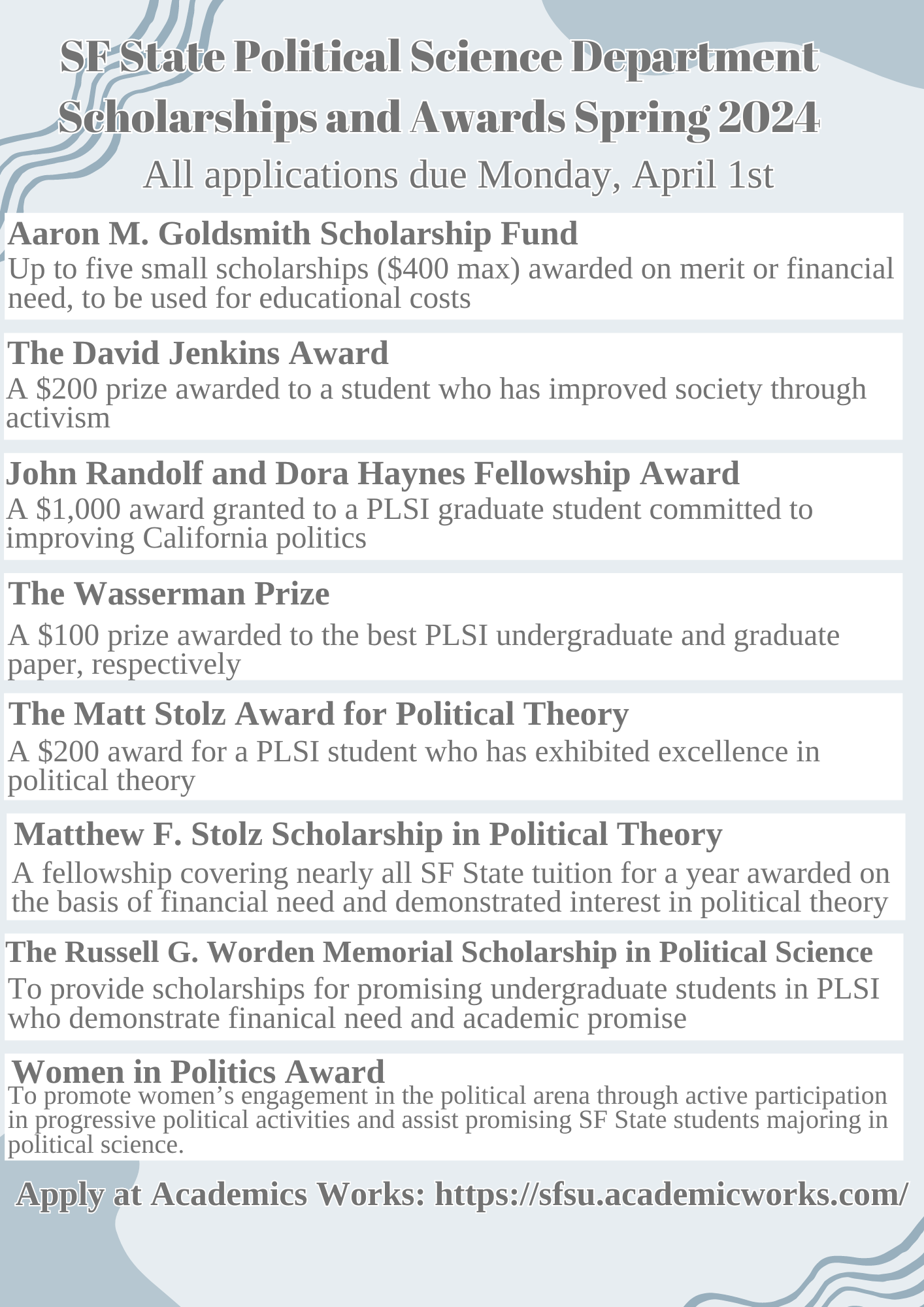 Spring 2024 Scholarships and Awards