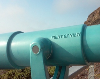 Telescope that says 'point of view'