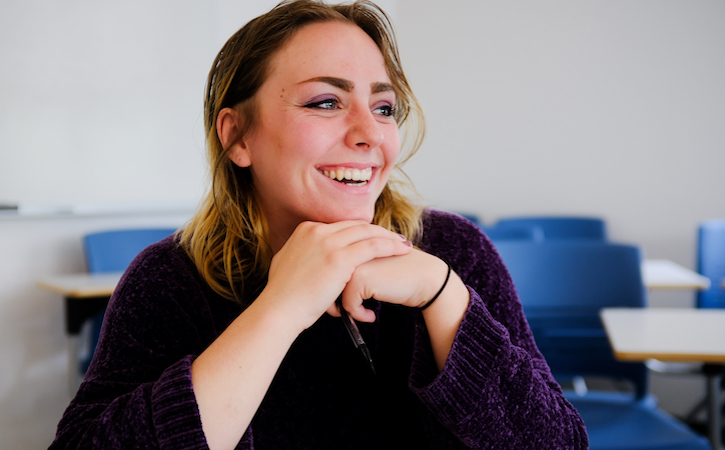 Smiling student